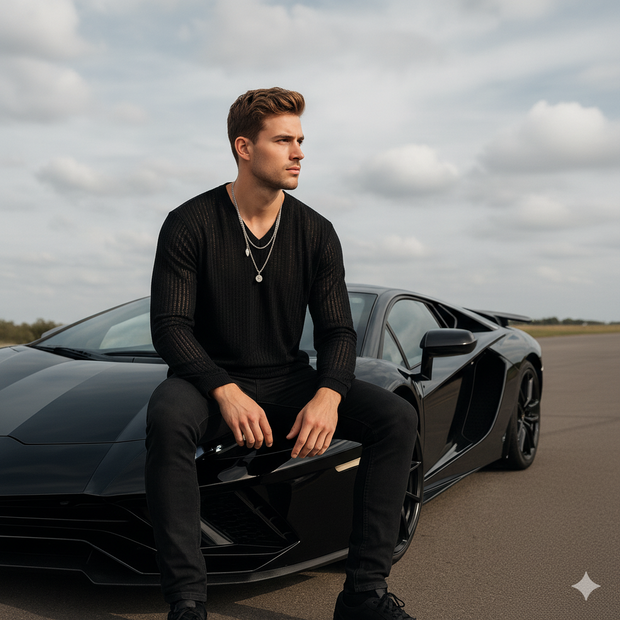 <p><strong>Anvoni</strong><br/><br/><em>Quiet elegance for those who command attention effortlessly.</em></p>