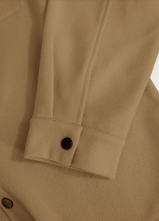 2025 Autumn/Winter European Style Button-Up Woolen Jacket for Men - Casual, Sporty, Business Wear - European Size