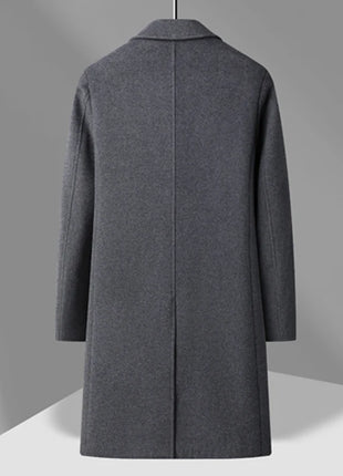 Winter Men's Woolen Coat Thicken Warm Trench Coat Men Wool Casual Double Fashion Breasted Long Overcoat Men
