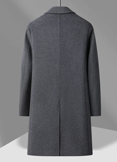 Winter Men's Woolen Coat Thicken Warm Trench Coat Men Wool Casual Double Fashion Breasted Long Overcoat Men