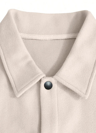 2025 Autumn/Winter European Style Button-Up Woolen Jacket for Men - Casual, Sporty, Business Wear - European Size