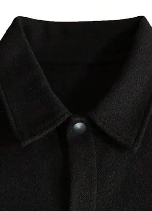 2025 Autumn/Winter European Style Button-Up Woolen Jacket for Men - Casual, Sporty, Business Wear - European Size