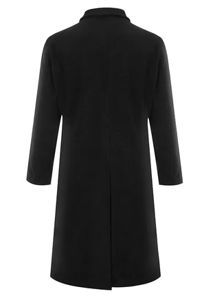 Korean Trend Men's Loose Casual Single-breasted Overcoat Autumn Winter Fashion New Long Sleeve Woolen Long Coat 2023