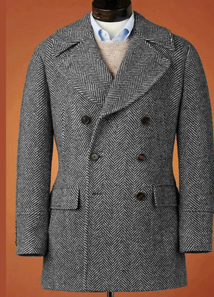 Men's Casual Blazer Herringbone Slim Fit Single Breasted Stylish Comfortable Jacket Men's Coat Double Breasted Blazer Men's Suit