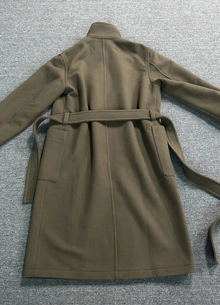 Autumn Winter Oversized Long Warm Brown Wool Blends Coat Men Luxury Designer Unisex Clothes Woolen Overcoat 2024