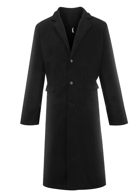 Korean Trend Men's Loose Casual Single-breasted Overcoat Autumn Winter Fashion New Long Sleeve Woolen Long Coat 2023