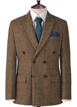 Men's Casual Blazer Herringbone Slim Fit Single Breasted Stylish Comfortable Jacket Men's Coat Double Breasted Blazer Men's Suit