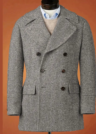 Men's Casual Blazer Herringbone Slim Fit Single Breasted Stylish Comfortable Jacket Men's Coat Double Breasted Blazer Men's Suit