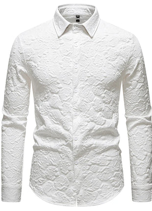 Sexy Black Shirt Men  Fashion Feather Long Sleeve Mens Dress Shirts Nightclub Party Prom Social Shirt Male Camisa Hombre