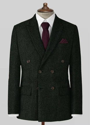 Men's Casual Blazer Herringbone Slim Fit Single Breasted Stylish Comfortable Jacket Men's Coat Double Breasted Blazer Men's Suit