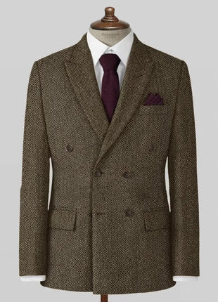 Men's Casual Blazer Herringbone Slim Fit Single Breasted Stylish Comfortable Jacket Men's Coat Double Breasted Blazer Men's Suit