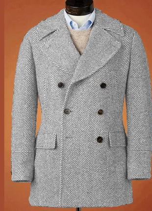 Men's Casual Blazer Herringbone Slim Fit Single Breasted Stylish Comfortable Jacket Men's Coat Double Breasted Blazer Men's Suit