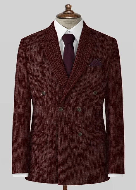 Men's Casual Blazer Herringbone Slim Fit Single Breasted Stylish Comfortable Jacket Men's Coat Double Breasted Blazer Men's Suit