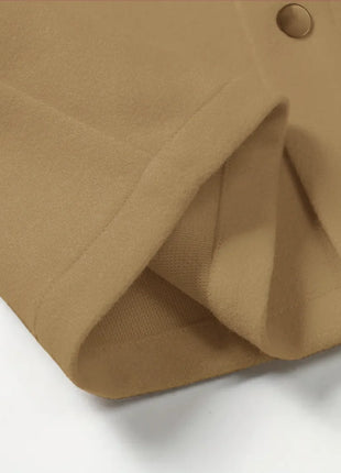 2025 Autumn/Winter European Style Button-Up Woolen Jacket for Men - Casual, Sporty, Business Wear - European Size