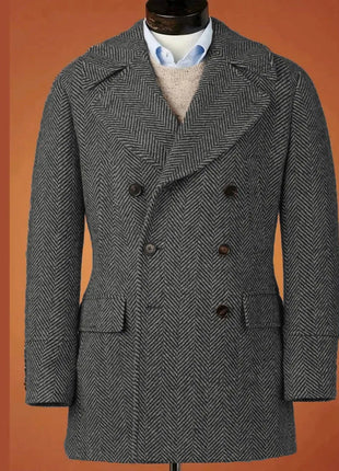 Men's Casual Blazer Herringbone Slim Fit Single Breasted Stylish Comfortable Jacket Men's Coat Double Breasted Blazer Men's Suit