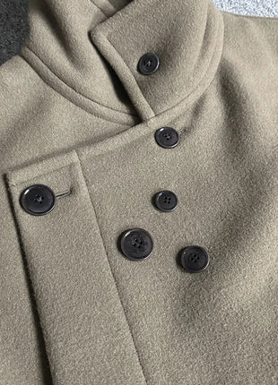 Autumn Winter Oversized Long Warm Brown Wool Blends Coat Men Luxury Designer Unisex Clothes Woolen Overcoat 2024