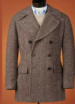 Men's Casual Blazer Herringbone Slim Fit Single Breasted Stylish Comfortable Jacket Men's Coat Double Breasted Blazer Men's Suit