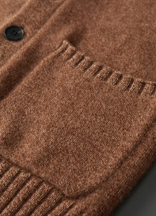 Men's 100% Cashmere Sweater Shawl Collar Cardigan Coat Thick Warm Clothes Autumn Winter Smart Casual Cashmere Knitwear