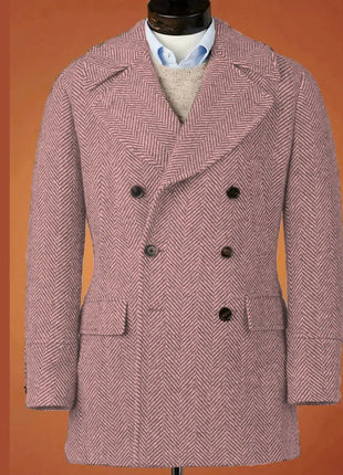 Men's Casual Blazer Herringbone Slim Fit Single Breasted Stylish Comfortable Jacket Men's Coat Double Breasted Blazer Men's Suit