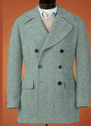 Men's Casual Blazer Herringbone Slim Fit Single Breasted Stylish Comfortable Jacket Men's Coat Double Breasted Blazer Men's Suit