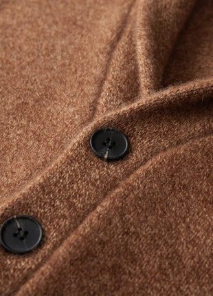 Men's 100% Cashmere Sweater Shawl Collar Cardigan Coat Thick Warm Clothes Autumn Winter Smart Casual Cashmere Knitwear